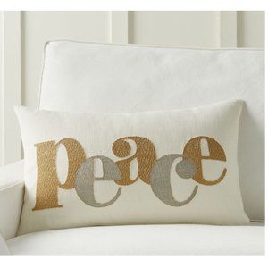 Pottery Barn Winter Peace Lumbar Pillow Cover